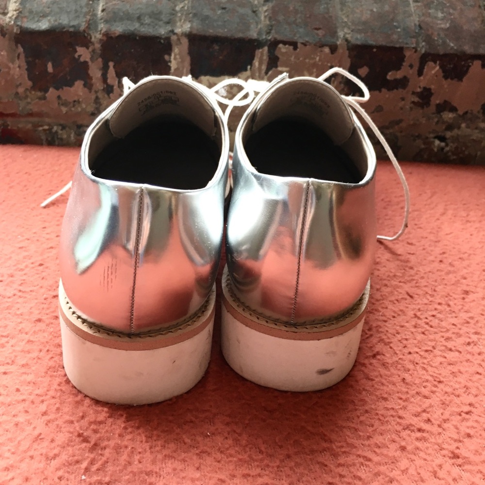 Zara Basic Collection Silver Brogues - image 2